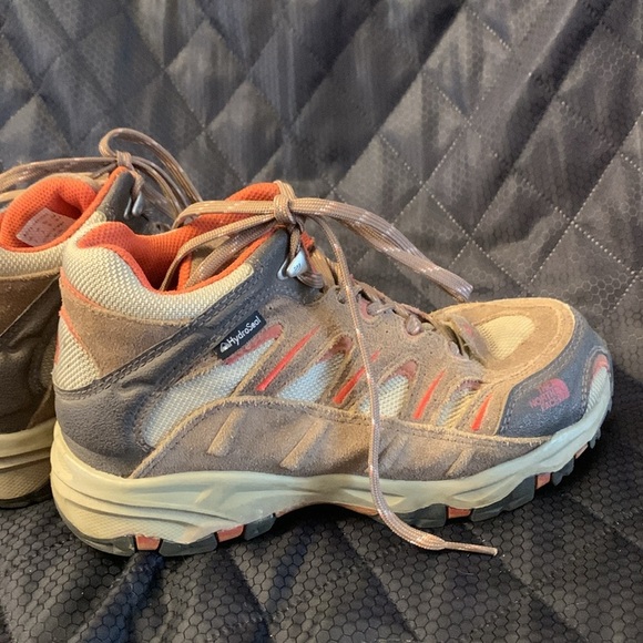 Boys North Face Vindicator Brown Suede Orange Ankle Hydo Seal Waterproof Boot 3 - Picture 5 of 10